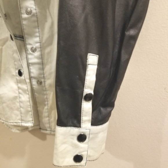 Vintage ONE by teaspoon open-button top faux leather longsleeves - Picture 4 of 6